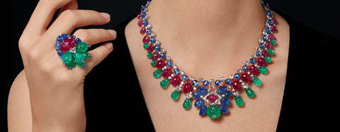 Tutti Frutti Maharajah 2020 Collection Necklace and Ring