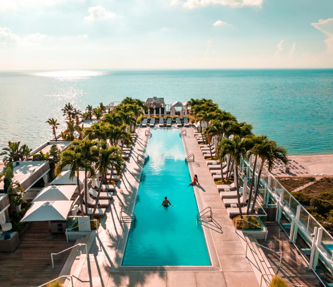 Rooftop pool at 1 Hotel South Beach