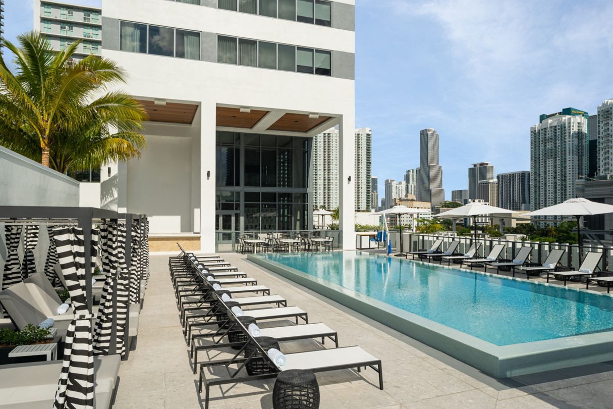 Rooftop pool at AC Hotel Miami Brickell