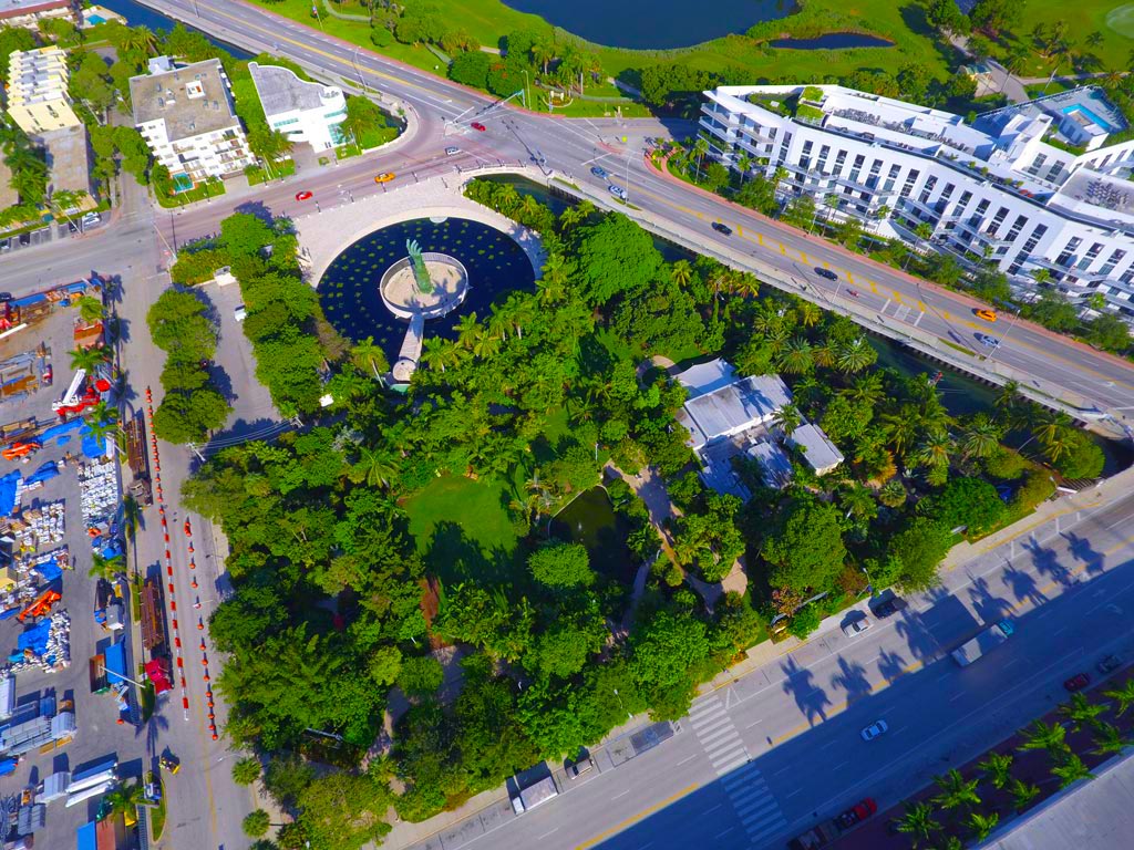 Aerial View of the Botanical Garden and Holocaust Memorial