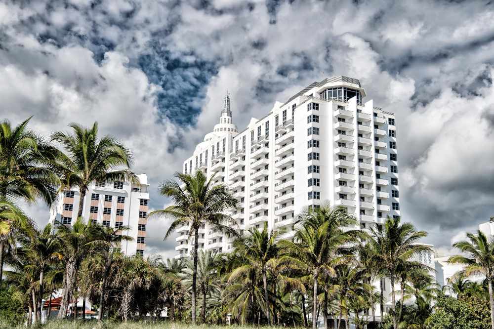 Photo of a historic Art Deco hotel in South Beach.