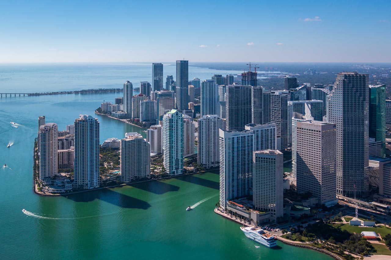 Aerial View of Brickell, Miami