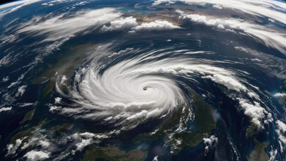 Hurricane view from the space