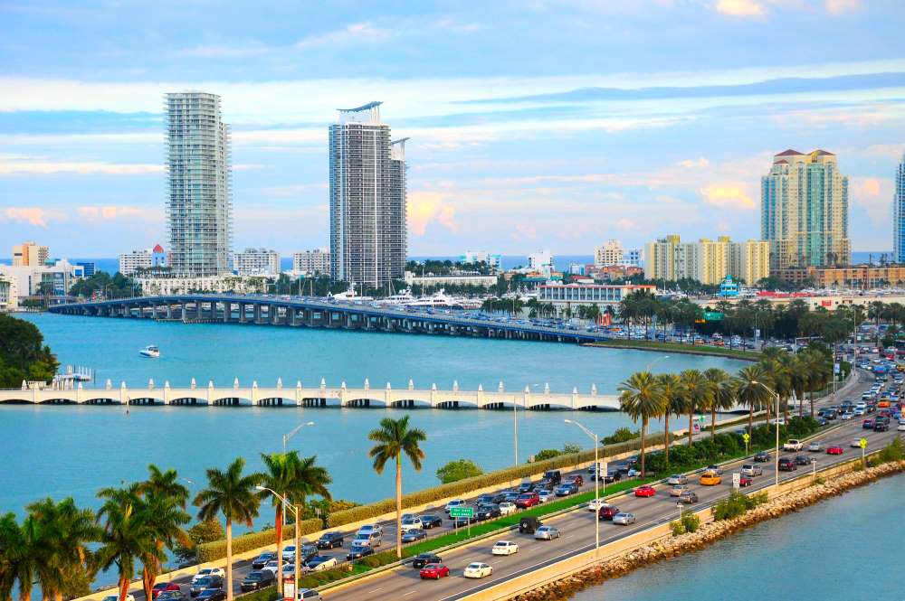 MacArthur Causeway in South Beach