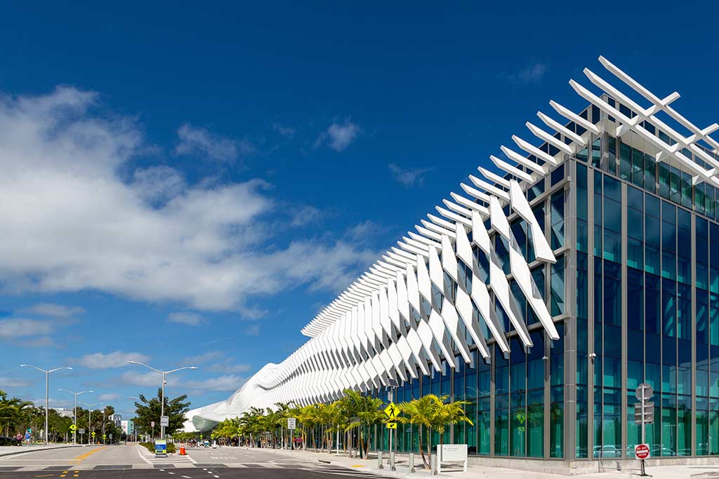 Corner view of the Miami Beach Convention Center