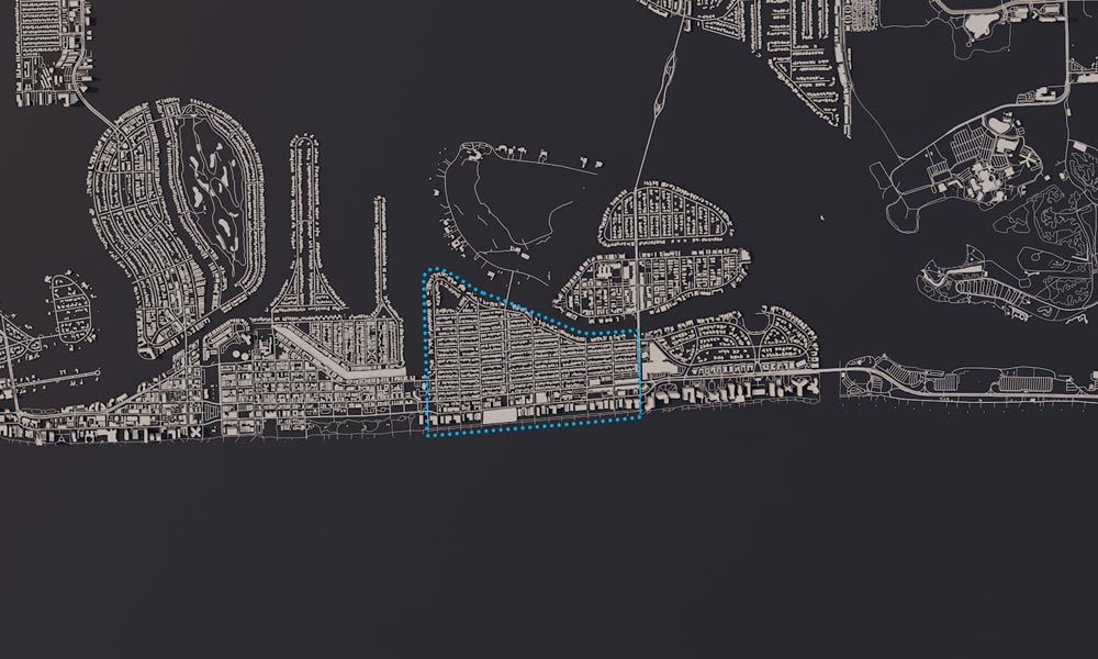 Surfside, Fl - Miami Beach - Aerial Map