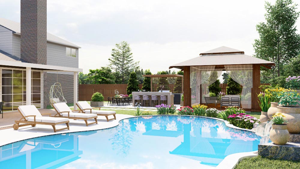 Hollywood Regency Pool Design