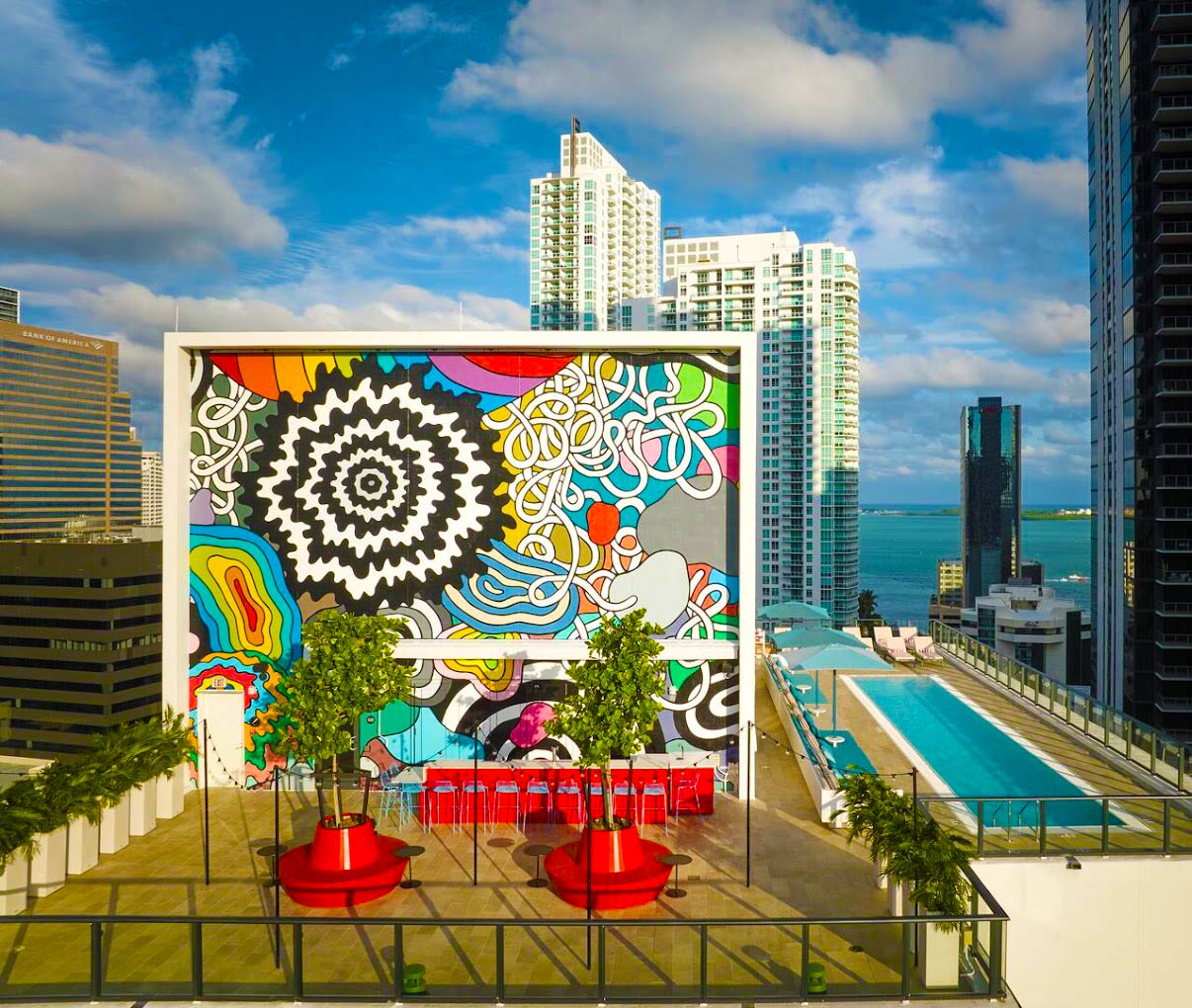 Rooftop pool at citizenM Miami Brickell Hotel