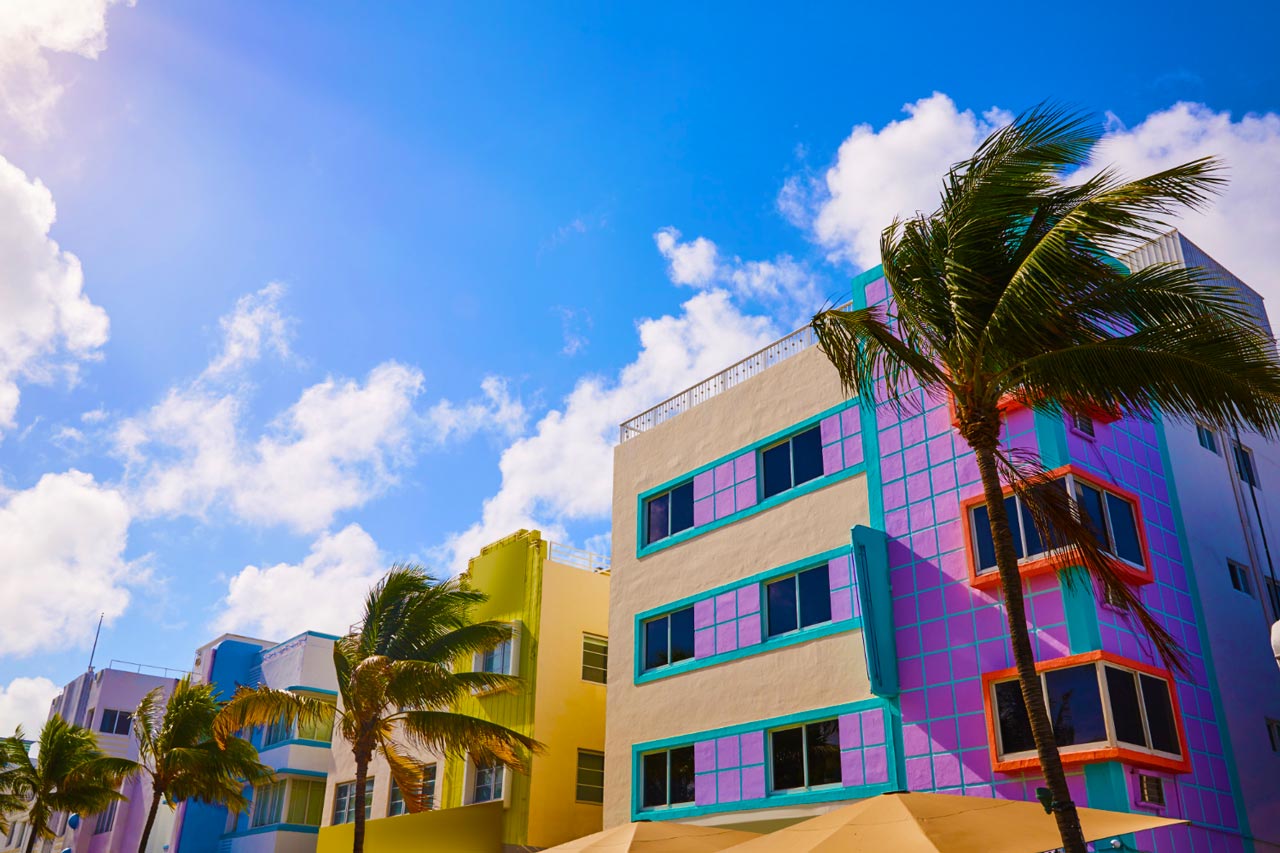 Art Deco Buildings in Miami Beach