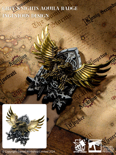 Starforged Grey Knights  Warhammer 40K Brooch Pin Badge Imperial Aquila Horus Heresy Legion Medal Refrigerator Magnet