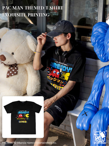 Starforged  Pac-Man 80s Video Games Bandai License Men Short Sleeve Women T-Shirt Summer 2024