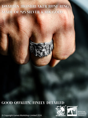 Starforged Duardin Ironbreaker Rune Ring Warhammer the Old World  Men's fashion accessories  New Version Sales Will Begin Soon