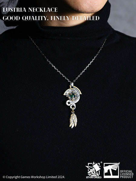 Starforged Warhammer Age of Sigmar Seraphon Astrolith Men's Green Gemstone Necklace Accessories 2024 New Gift