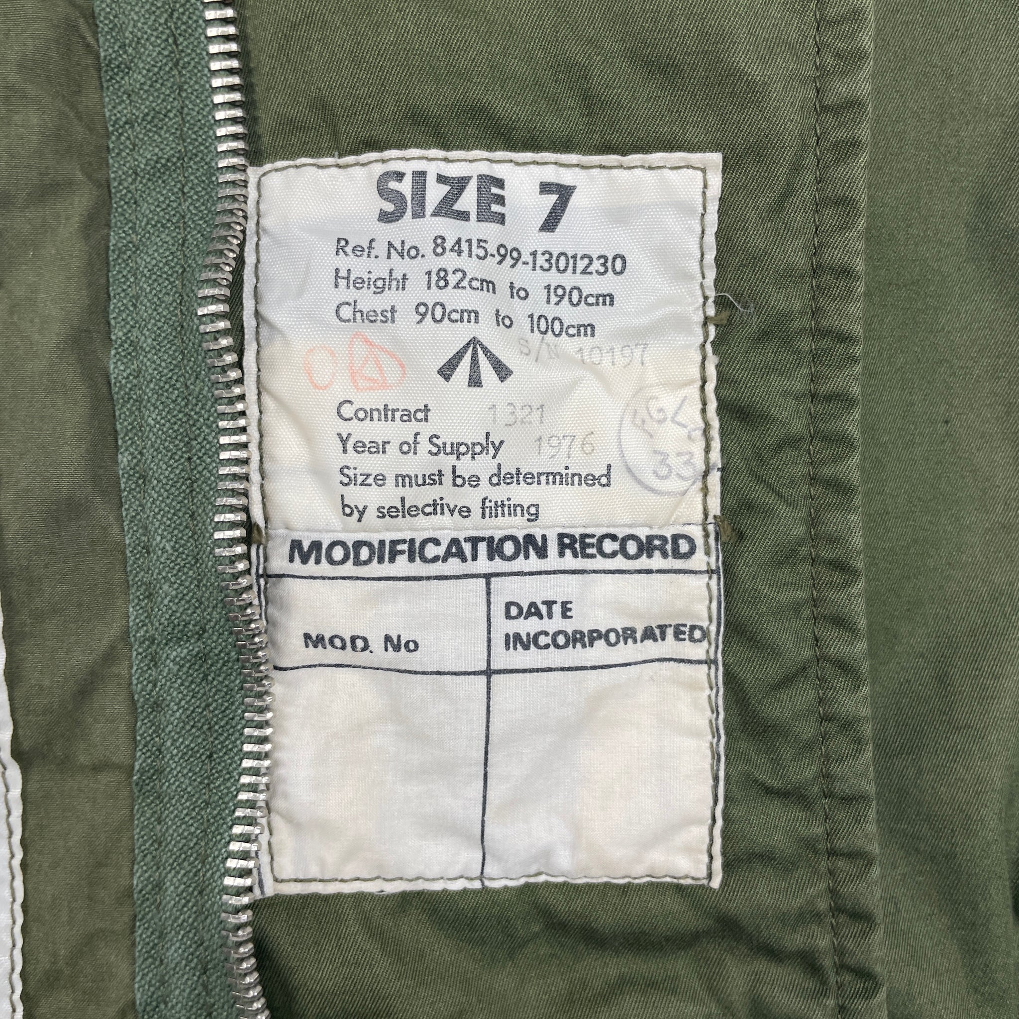 貴重 70s 英国 RAF イギリス軍 実物 MK3 Cold Weather Jacket BRITISH