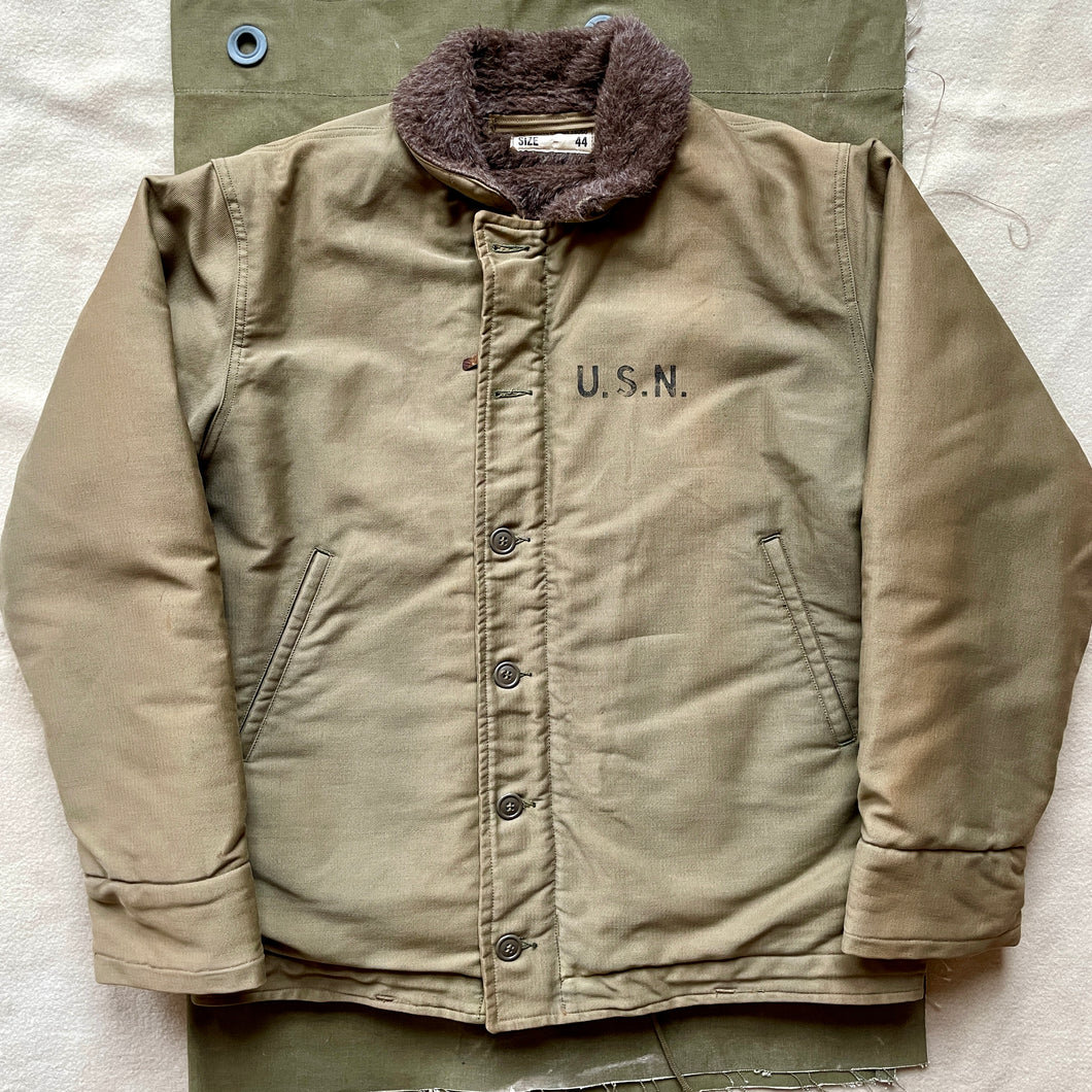 US NAVY A-2 DECK JACKET 46-48 XL ミリタリー - ミリタリージャケット