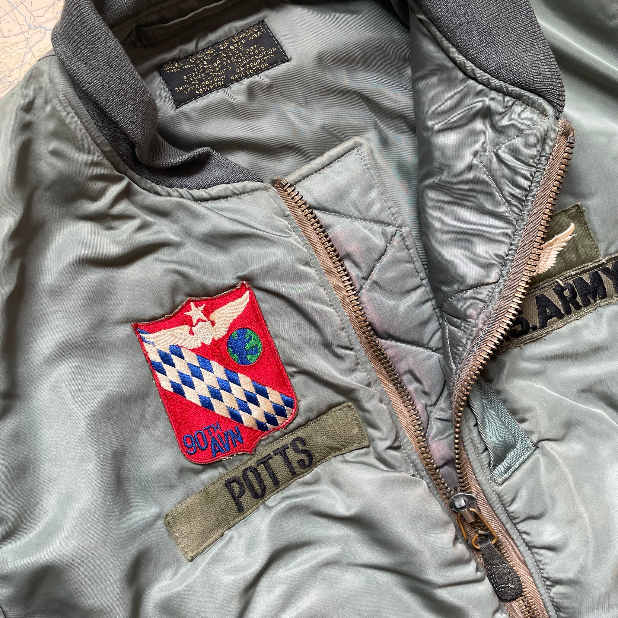 US Army 1955 MA-1 Jacket - MIL-J-8279 First Pattern – The Major's