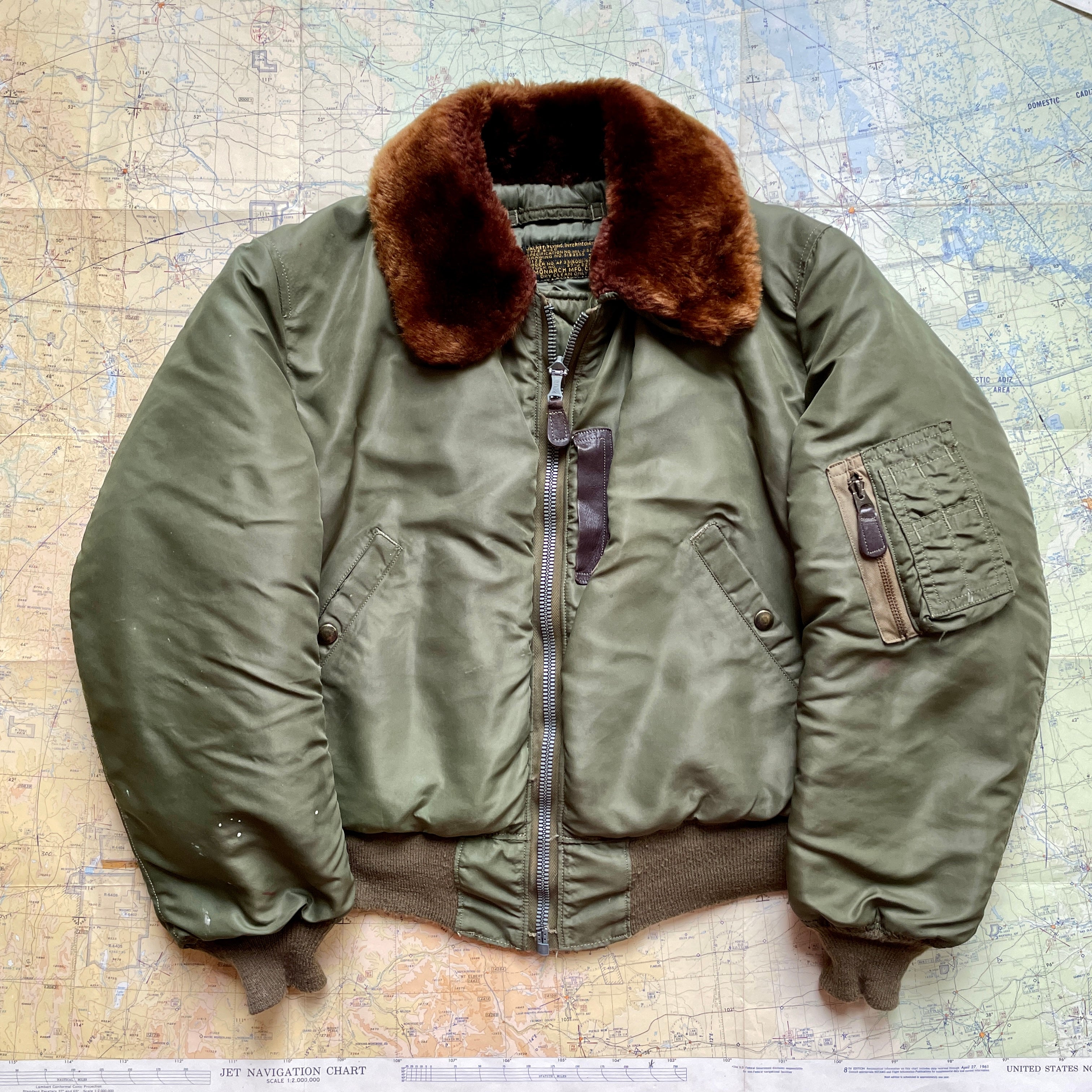 US Air Force 1950s B-15C Olive Drab Flight Jacket – The Major's Tailor