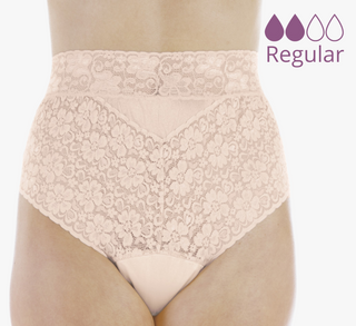 Wearever Reusable Women's Cotton Comfort Incontinence Panty Large Beige