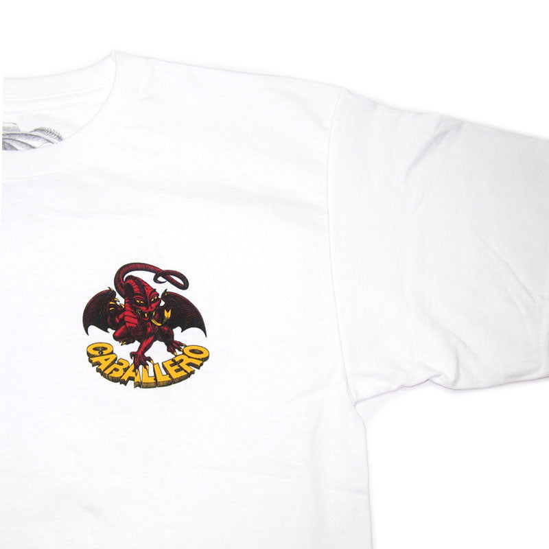 POWELL PERALTA CABALLERO ORIGINAL DRAGON T-SHIRTS WHITE 【 パウエル キャバレロ オリジナル  ドラゴン Tシャツ ホワイト 】