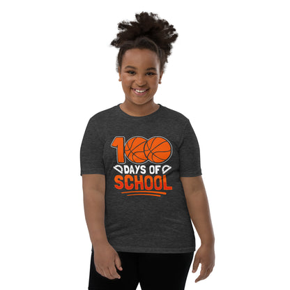 100 Days Of School Basketball Youth T Shirt