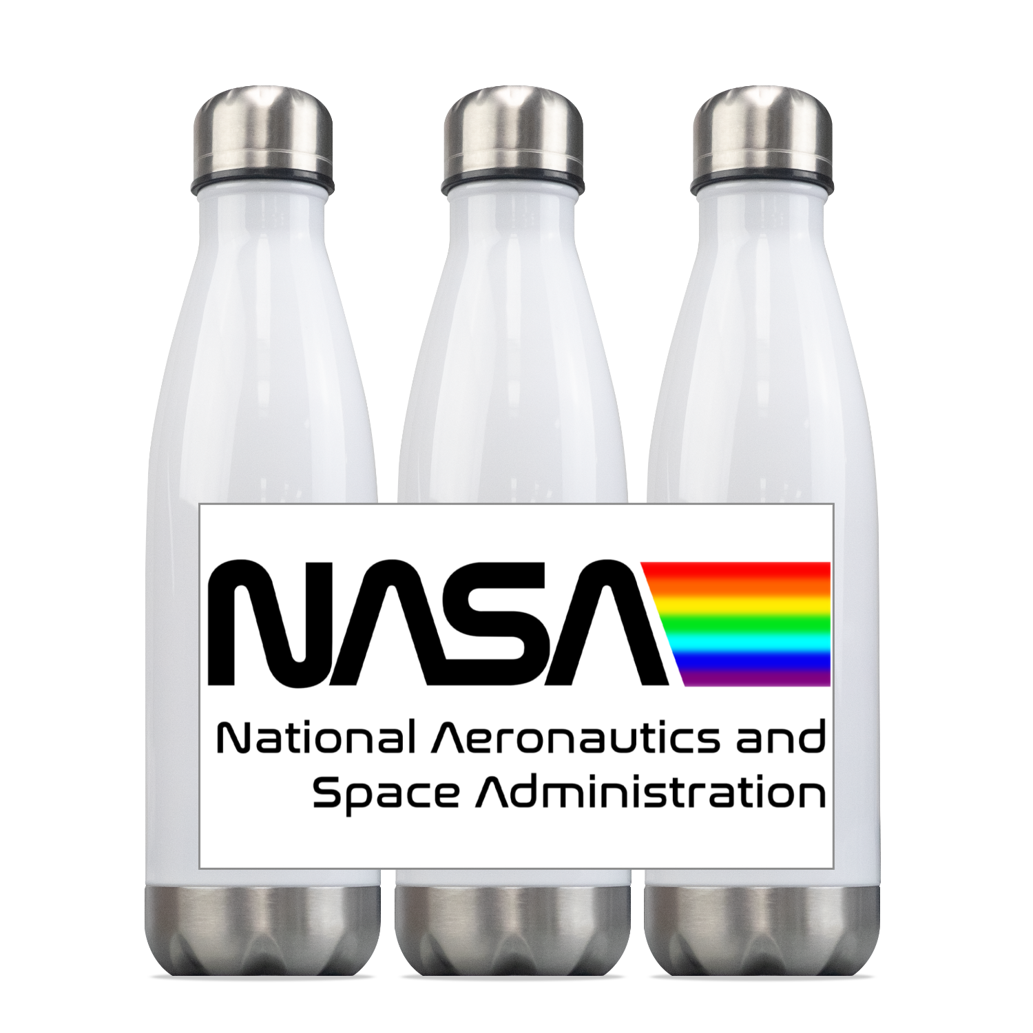 NASA 80's Retro Steel Slim Water Bottle