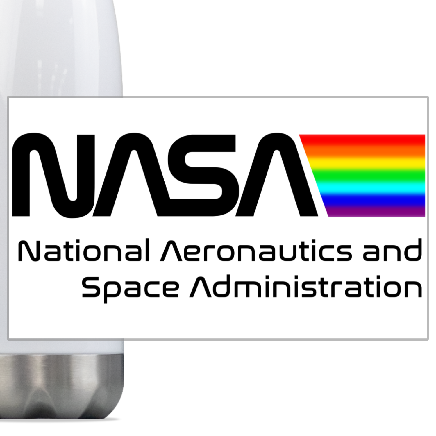 NASA 80's Retro Steel Slim Water Bottle