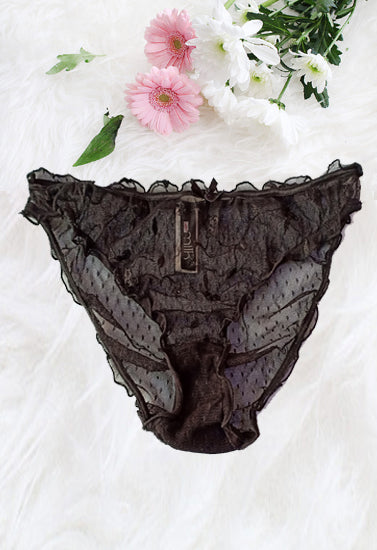 Women's Classic Smooth Black Bra And Panty Set