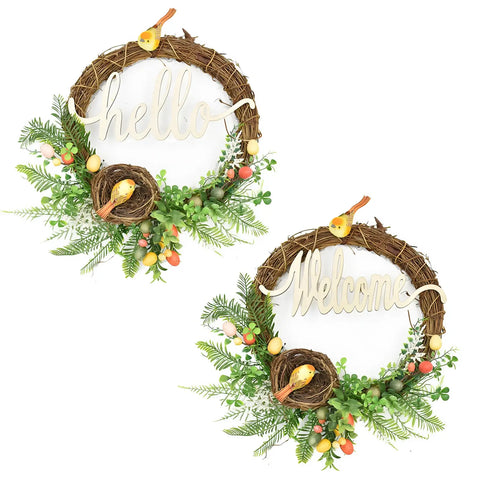 birds nest wreath