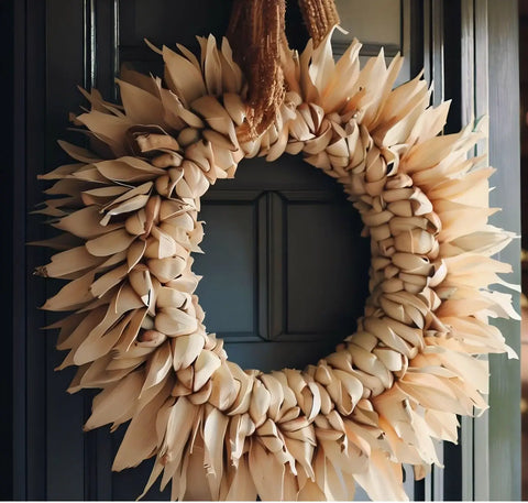 diy cornhusk wreath