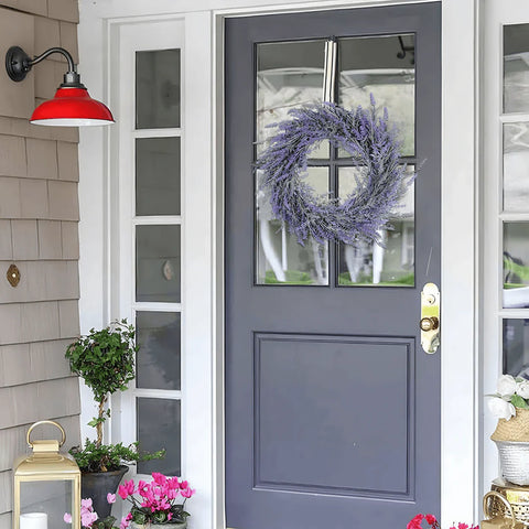 faux lavender wreath