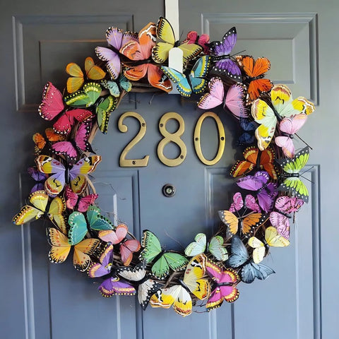 Butterfly Wreath on a door