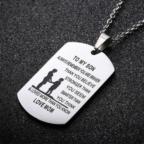 mother son necklace