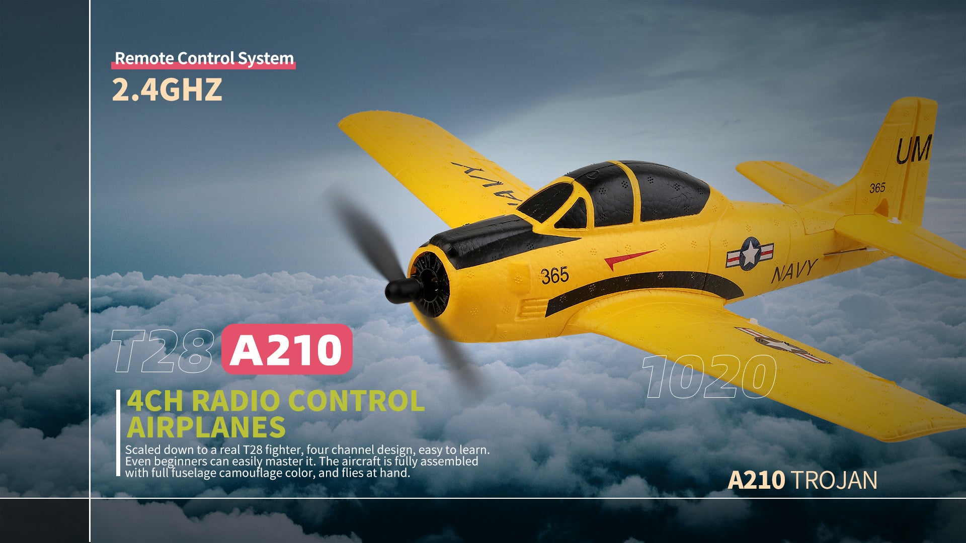 WLtoys A210 2.4G 4Ch 6G/3D Stunt Plane Six Axis RC Fighter RC