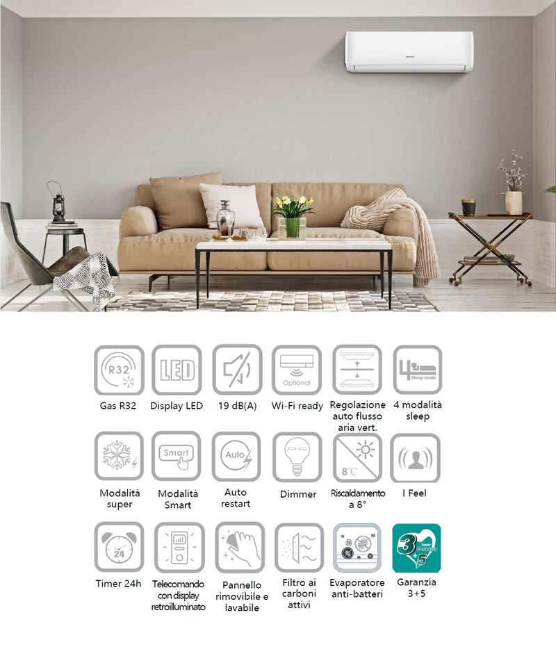 Climatizzatore Hisense Easy Smart 12000 Btu Ca35mr05 1000