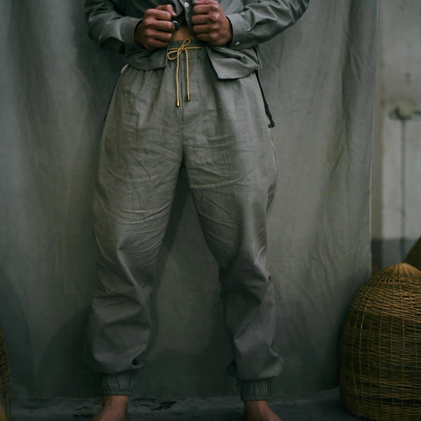 Abalone Hemp Linen Pants in Sage