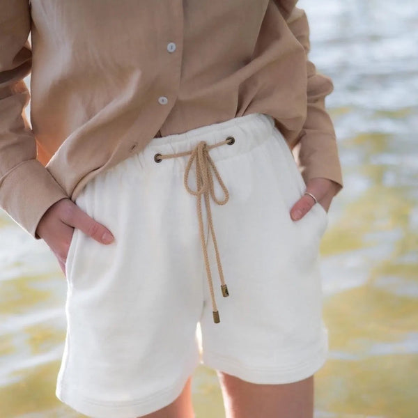 Kruger Hemp Jersey Shorts in Cream