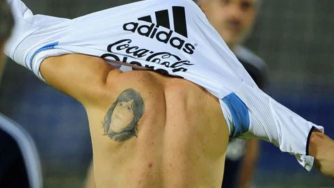 Messi's Mother’s Portrait Tattoo