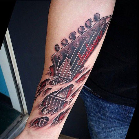 Musical Instrument Tattoo-3D Tattoos Ultimate Inspiration