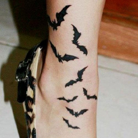 Halloween Bat Tattoo 