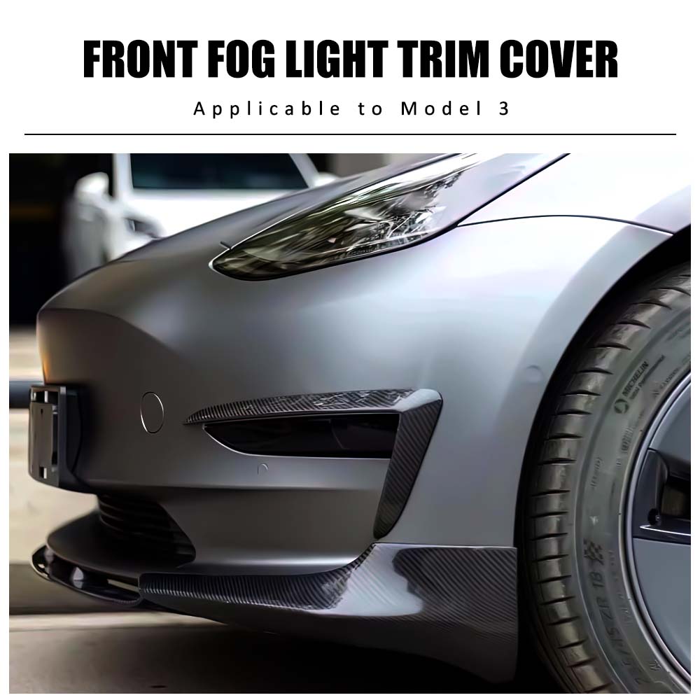 Cloudmall Tesla Model Y REAL Carbon Fiber Front Fog Light Trim Cover –  CLOUDMALL