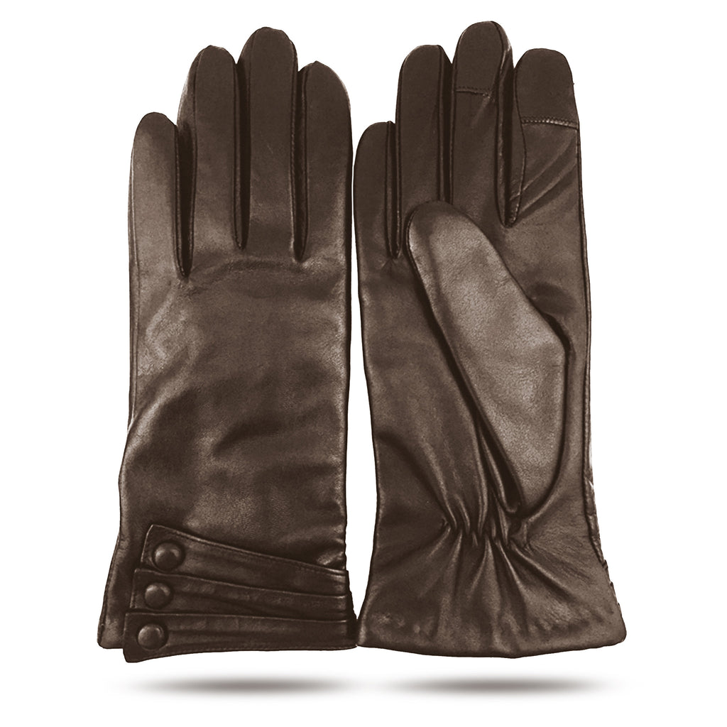 navy blue leather gloves womens