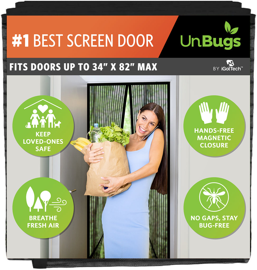 best magnetic screen door with tension rod