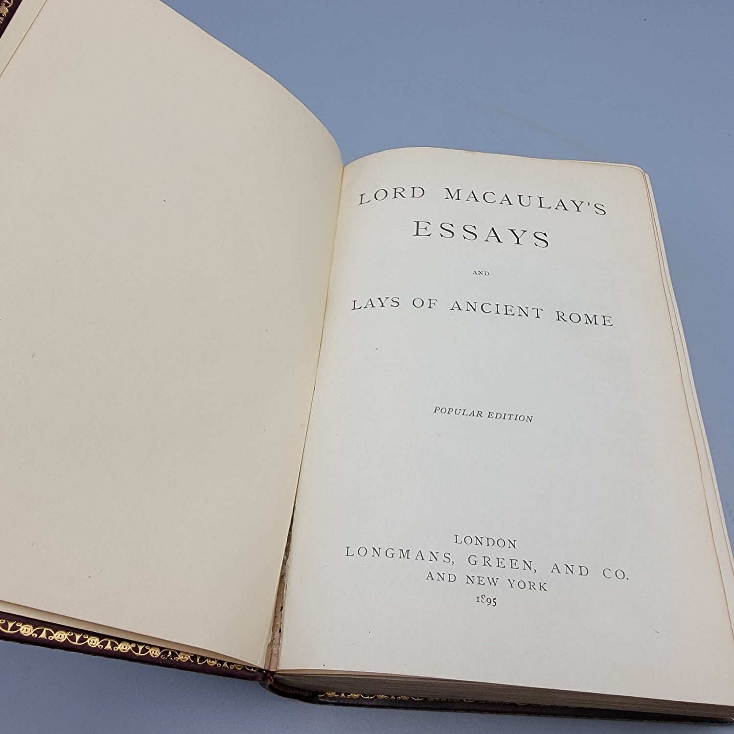 lord macaulay's essays and lays of ancient rome