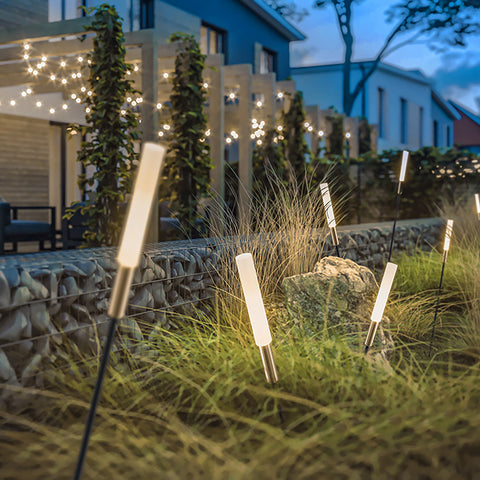 Outdoor Solar Reed Shaped Lights Waterproof LED Landscape Lighting Lawn Lights