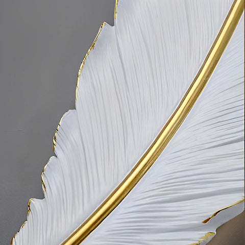 New Arrival Feathers LED White Luxury Modern Wall Lamp Wall Sconce - Dazuma