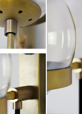 Metal Glass Ball LED Industrial Style Wall Lighting Wall Lamps - Dazuma