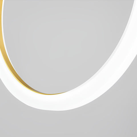 Minimalist Rings LED Nordic Duplex Stair Chandelier - Dazuma