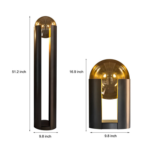Dazuma Cylindrical LED Black Post-Modern Floor Lamp
