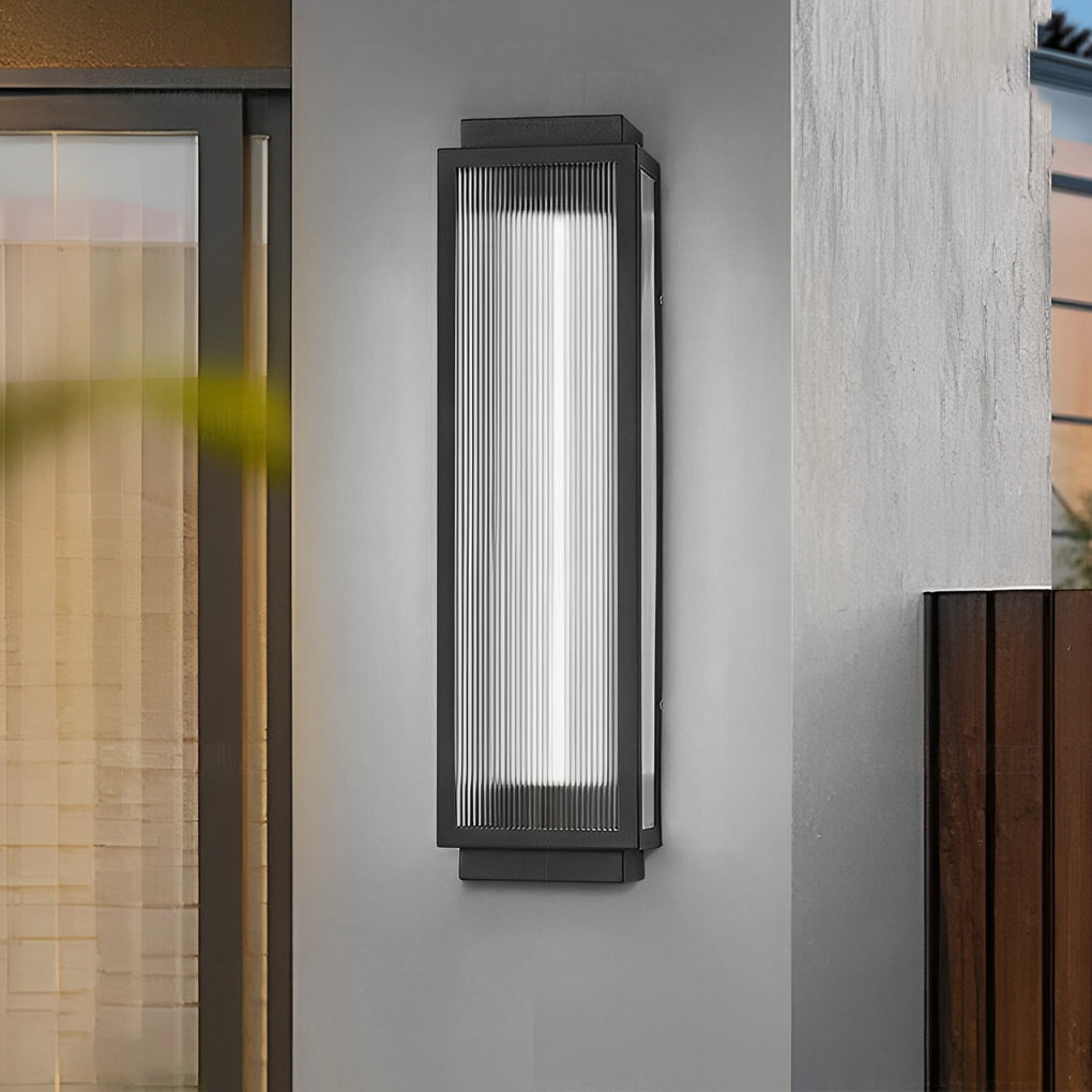 Rectangular Strip Waterproof Led Black Modern Outdoor Wall Lights Wall Lamp Porch Lights Sconces