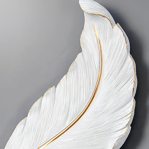 Creative Feathers LED White Luxury Modern Wall Lamp Wall Sconce Wall Lighting - Dazuma